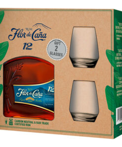 Flor De Cana 12y.o 07l 40 GB pohar