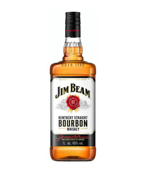 Jim Beam 1l 40 white label
