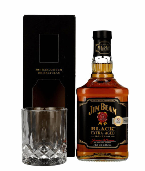Jim Beam Black Extra Aged Bourbon 43 07l pohar
